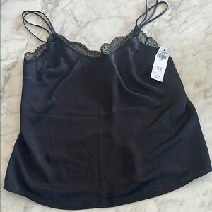 Black Lace Trim Tank